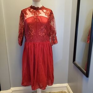 NWOT Wine Red Bridesmaid Cocktail Dress